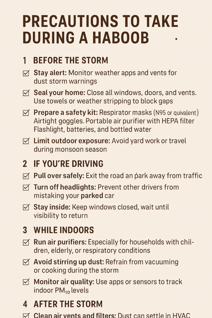 How to stay safe during a haboob 1 | What Is a Haboob? Why It’s Shaking: How to Stay Safe During a Haboob? haboob 2025 Guide | TamzidulHaque.com Precautions to Take During a Haboob