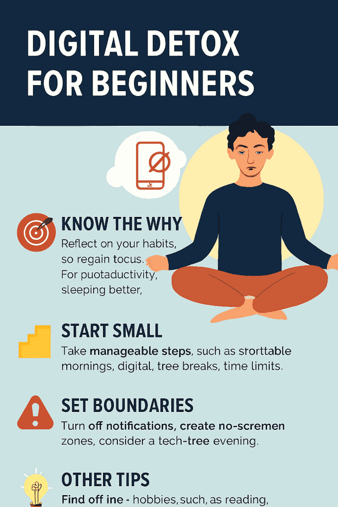 digital detox for beginners infographic | Digital Detox for Beginners: Reclaim Your Focus in 2025 | TamzidulHaque.com digital detox for beginners