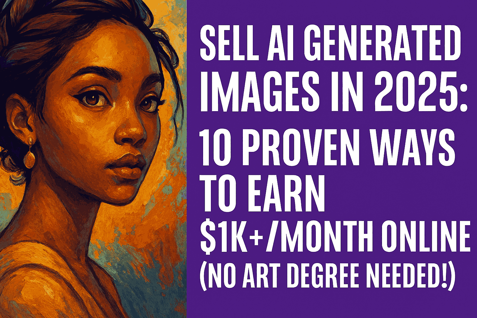 Sell AI Generated Images | Sell AI Generated Images in 2025: 10 Proven Ways to Earn $1K+/Month Online (No Art Degree Needed!) | TamzidulHaque.com Sell AI Generated Images