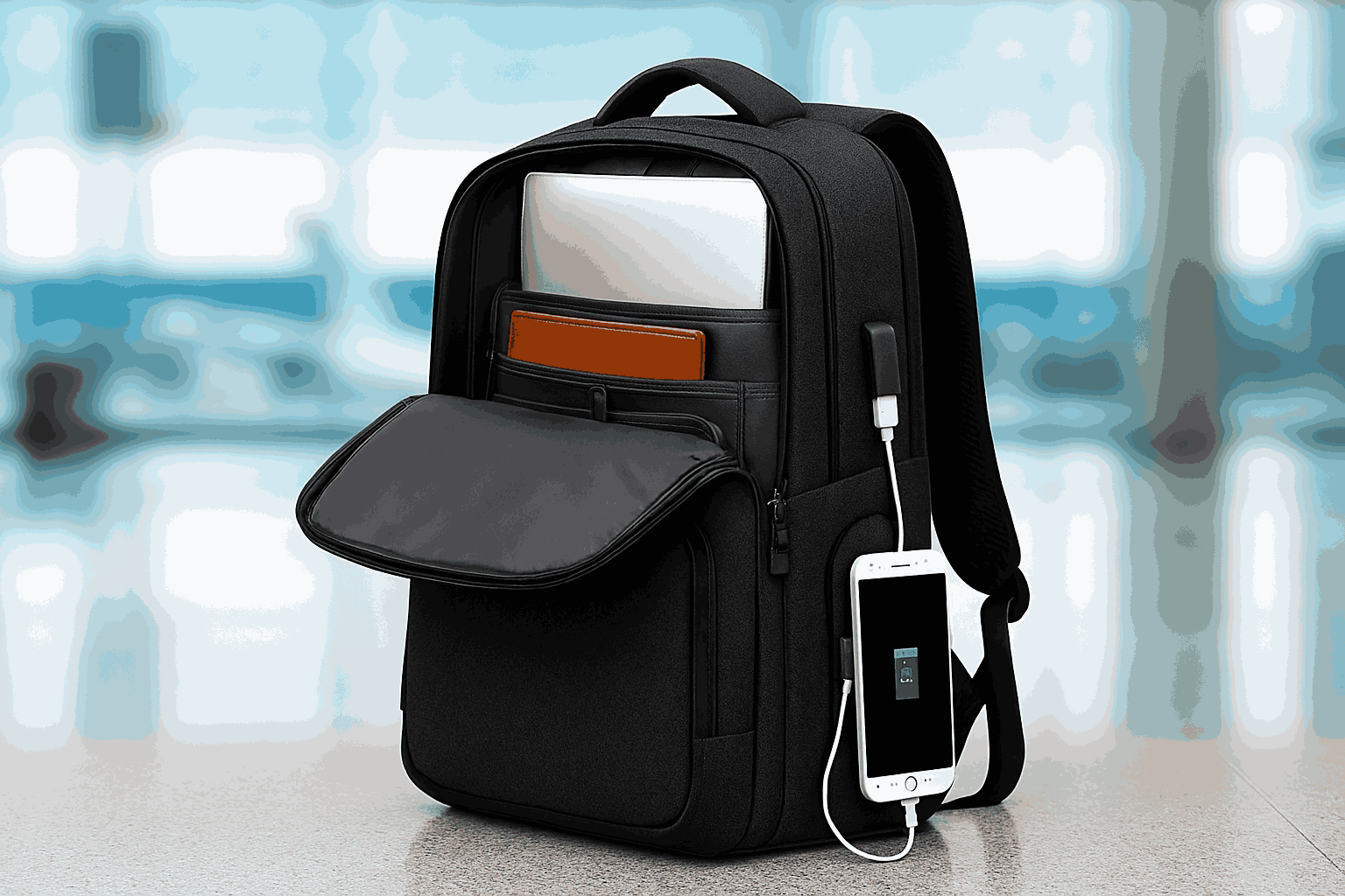 best travel backpack with USB port | Best Travel Backpacks with USB Charging Port in 2025: Stay Powered Up on Every Journey | TamzidulHaque.com Best travel backpack with USB charging port 2025 - sleek black anti-theft design with laptop compartment and external port for on-the-go power, ideal for USA and Canada adventures.