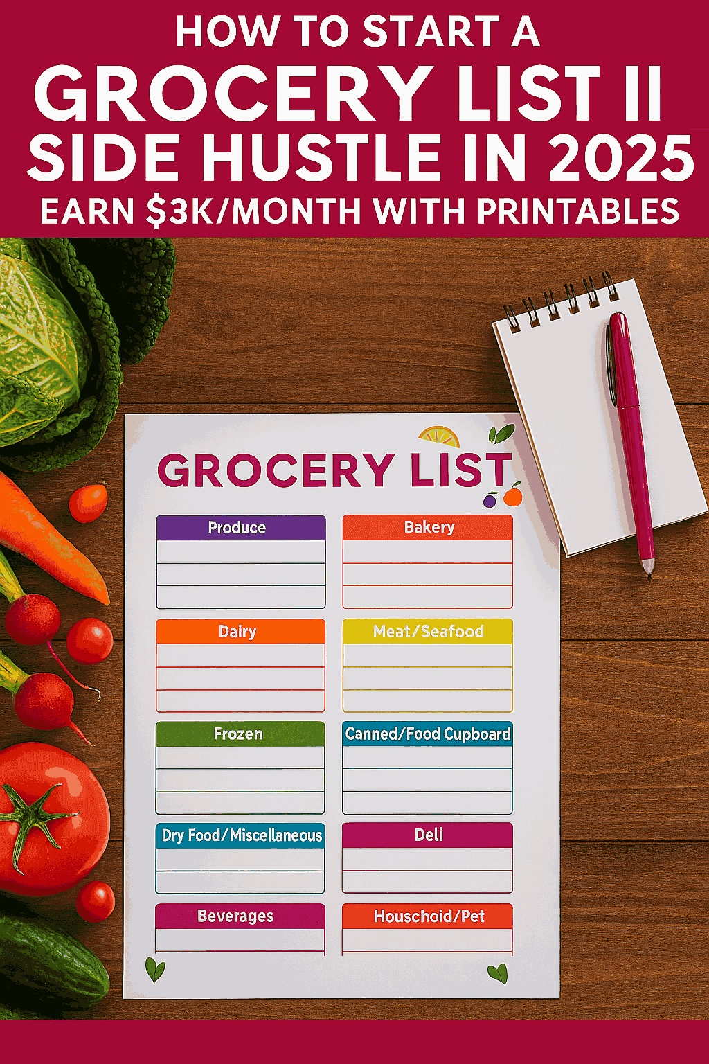 grocery list printable template | How I Turned My Messy Grocery List Printable Template into a $3,000/Month Side Hustle | TamzidulHaque.com grocery list printable template