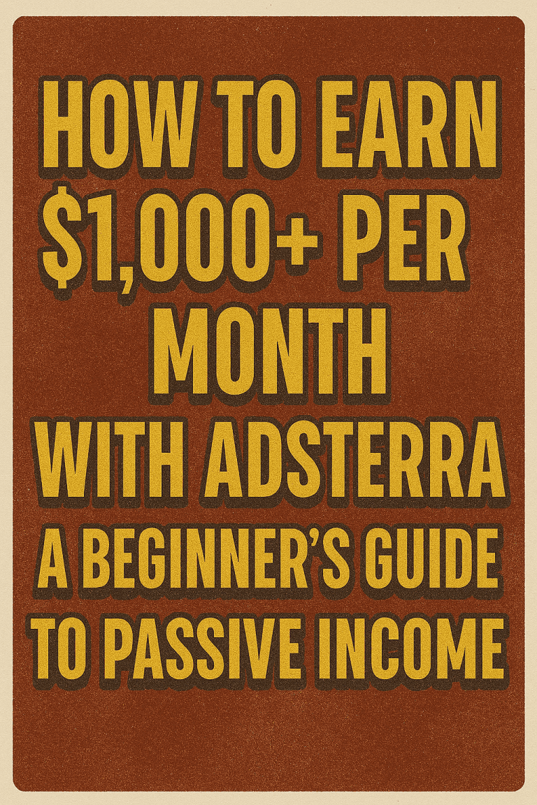 how to earn with Adsterra