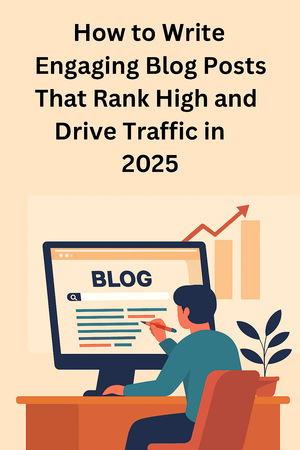 how to write engaging blog posts | How to Write Engaging Blog Posts That Rank High and Drive Traffic in 2025 | TamzidulHaque.com Laptop with blog writing interface, showcasing engaging content creation