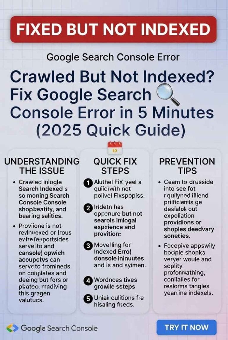 Crawled But Not Indexed
