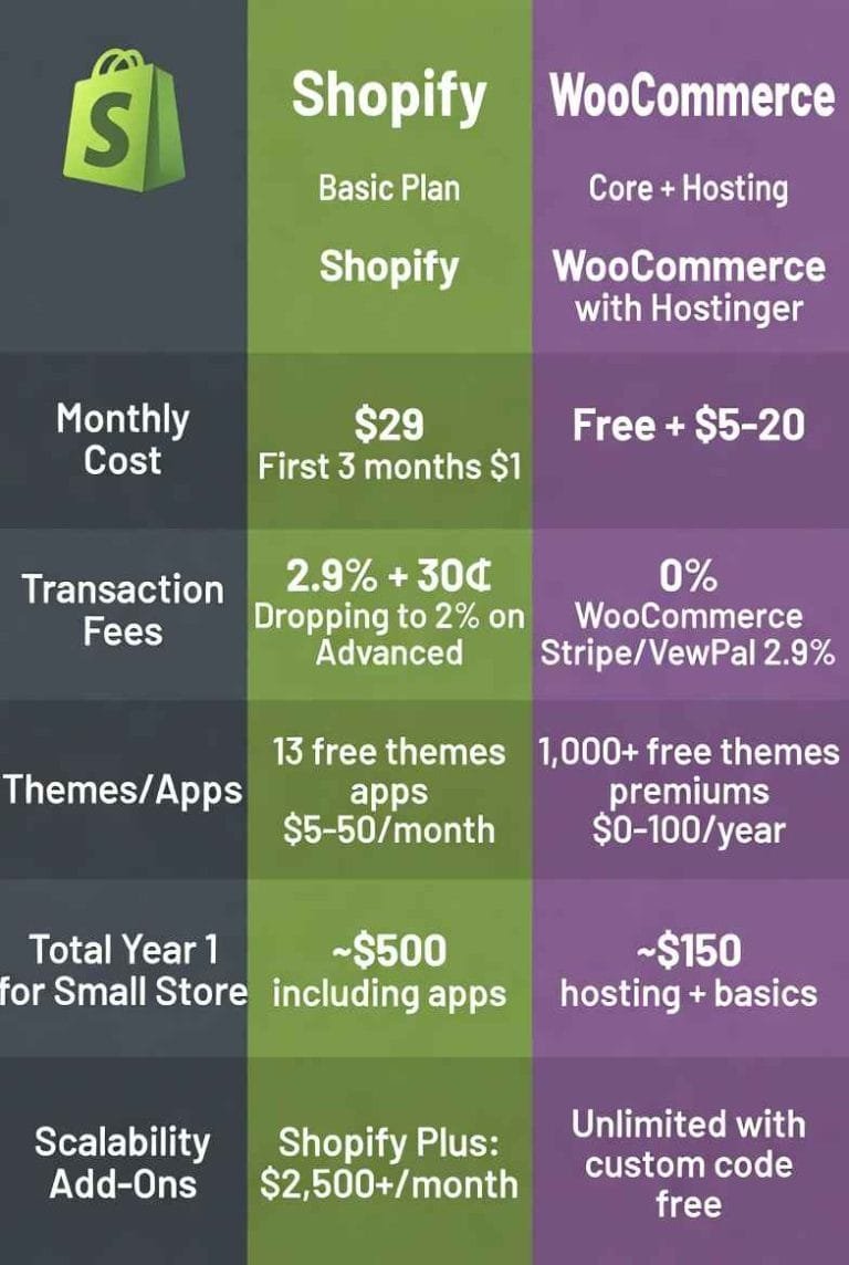 WooCommerce vs Shopify 2025