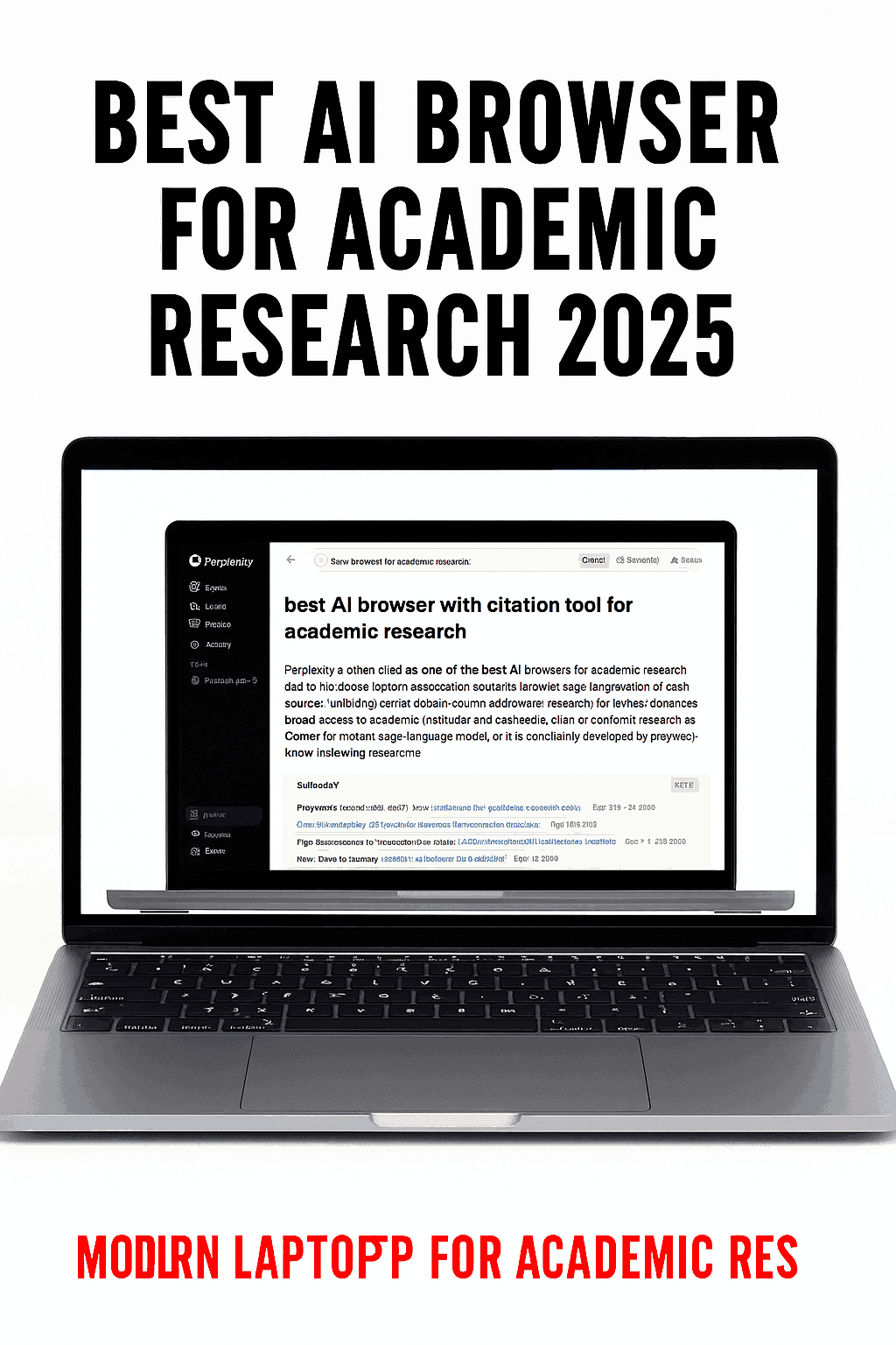 best AI browser for academic research | Best AI Browser for Academic Research in 2025: Tools That Actually Work Like a Research Assistant | TamzidulHaque.com Modern laptop showing Perplexity Comet AI browser interface with research citations and summaries - best AI browser for academic research 2025