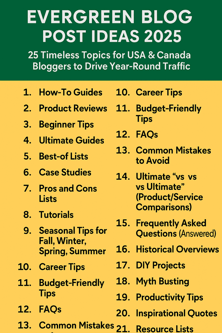 evergreen blog post ideas 2025