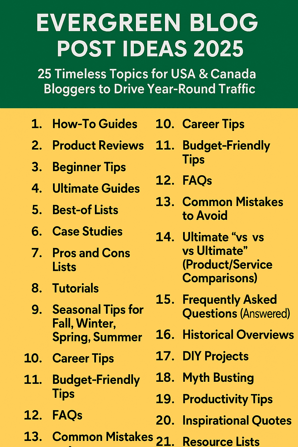 evergreen blog post ideas 2025 | Unlock Evergreen Blog Post Ideas 2025: 25 Timeless Topics That Pull 10K+ Monthly Visitors (No Trends Needed!) | TamzidulHaque.com evergreen blog post ideas 2025