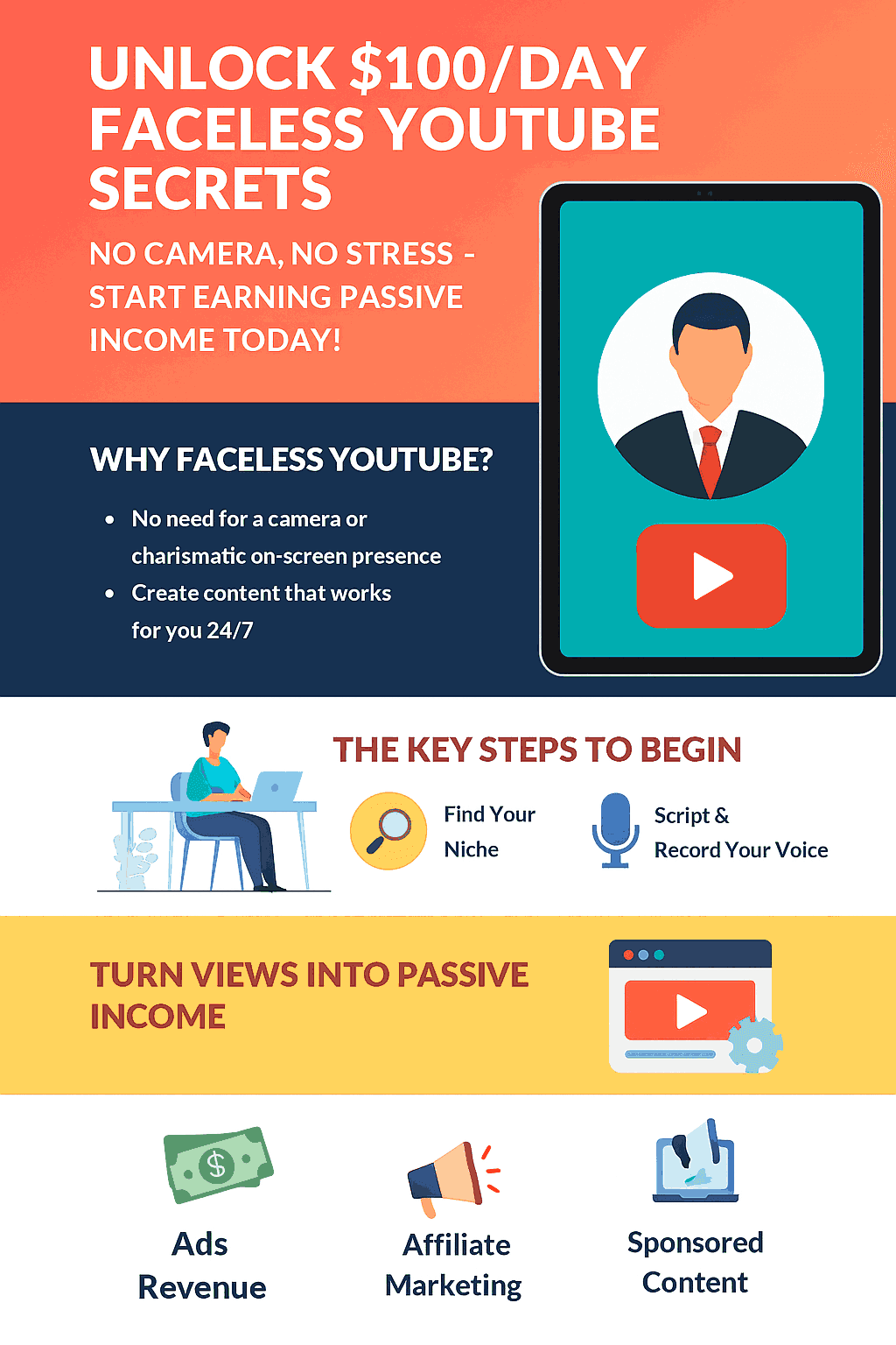 faceless YouTube channel ideas | Unlock $100/Day Faceless YouTube Secrets: No Camera, No Stress – Start Earning Passive Income Today! | TamzidulHaque.com faceless YouTube channel ideas