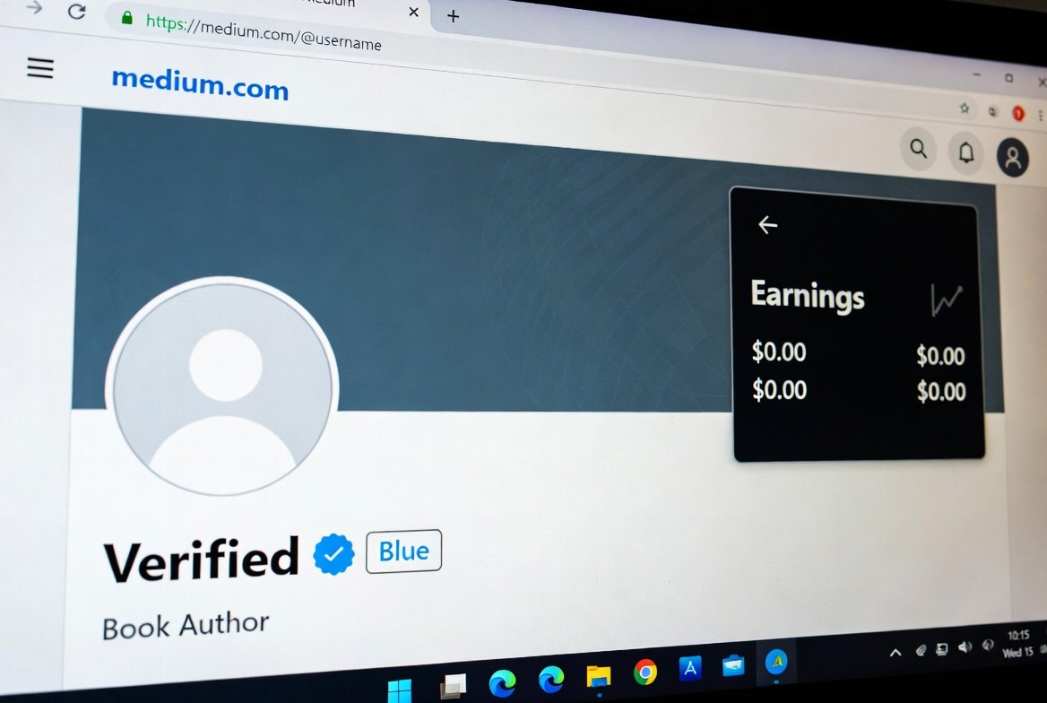 Catchy blog title with engaging subtitle example on laptop screen | How to Become a Verified Book Author on Medium in 2026 & Earn $500–$2,000/Month (Step-by-Step Guide) | TamzidulHaque.com become verified book author on Medium