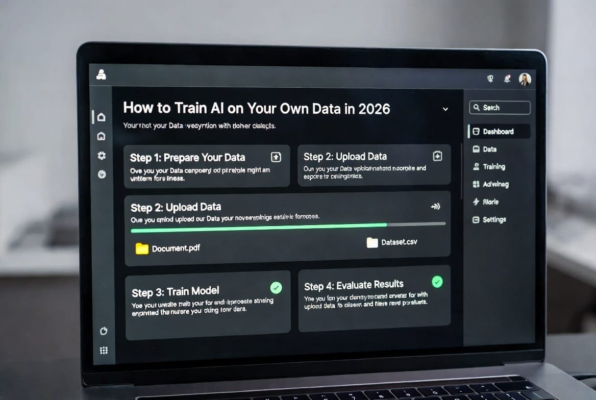 How to Train AI on Your Own Data in 2026 Step by Step for Beginners | How to Train AI on Your Own Data in 2026 (Step-by-Step for Beginners – No Coding Needed) | TamzidulHaque.com How to Train AI on Your Own Data in 2026 (Step-by-Step for Beginners