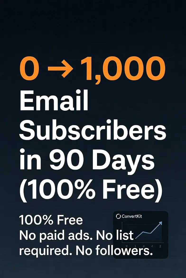 how to get first 1000 email subscribers | How I Grew My Email List to 1,000 Subscribers for Free in 90 Days | TamzidulHaque.com how to get first 1000 email subscribers