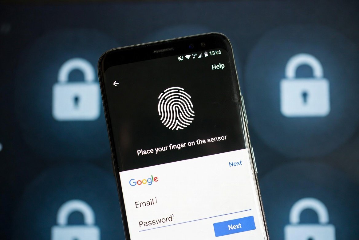 Google Passkey setup on smartphone with fingerprint authentication for secure passwordless login