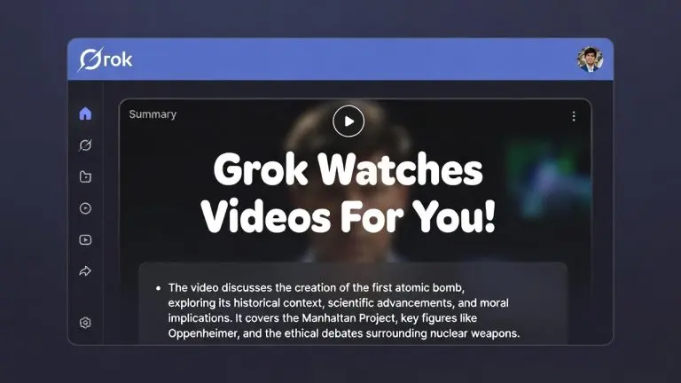 Grok AI video summarizer