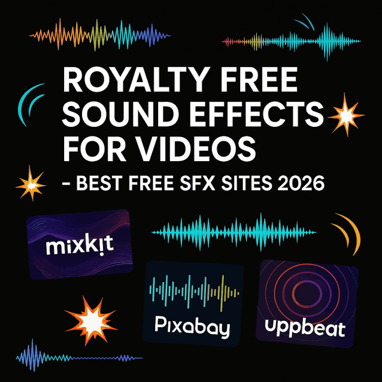 Royalty free sound effects for videos - best free SFX sites 2026