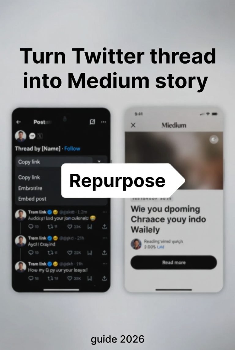 turn twitter thread into medium story