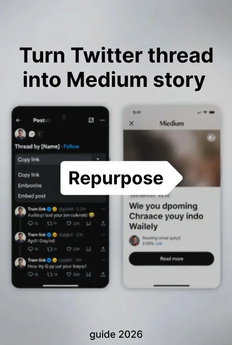 turn twitter thread into medium story