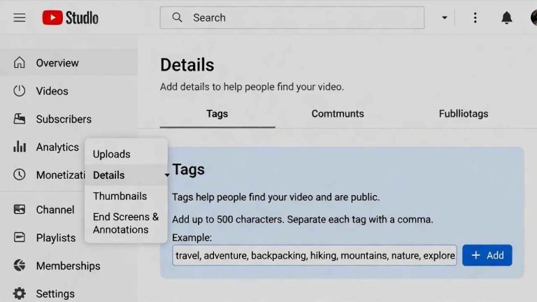 YouTube tags 2026