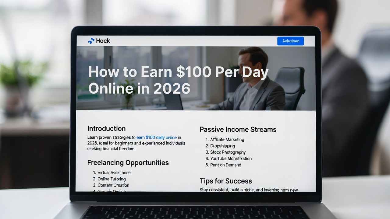 how to earn 100 dollars a day | How to Realistically Earn $100 Per Day Online in 2026: Proven Strategies for Beginners and Beyond | TamzidulHaque.com how to earn 100 dollars a day